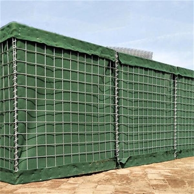 Прованский зеленый PVC барьера Hesco стены песка Gabion военный покрыл 300g/M2