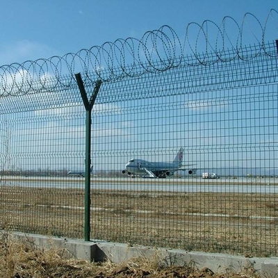Тип y гальванизировал стальную службу безопасности аэропорта ограждая PVC покрыл