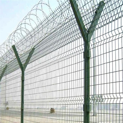 служба безопасности аэропорта 50*100mm покрытая PVC ограждая гальванизированное погружение