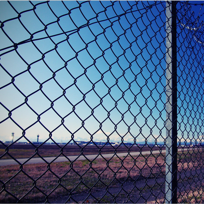 Загородка сетки нержавеющей стали службы безопасности аэропорта отверстия 25mm ромбовидного узора цепная